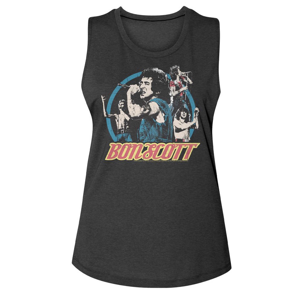 BON SCOTT - MULTI IMAGE CIRCLE LADIES SHIRT