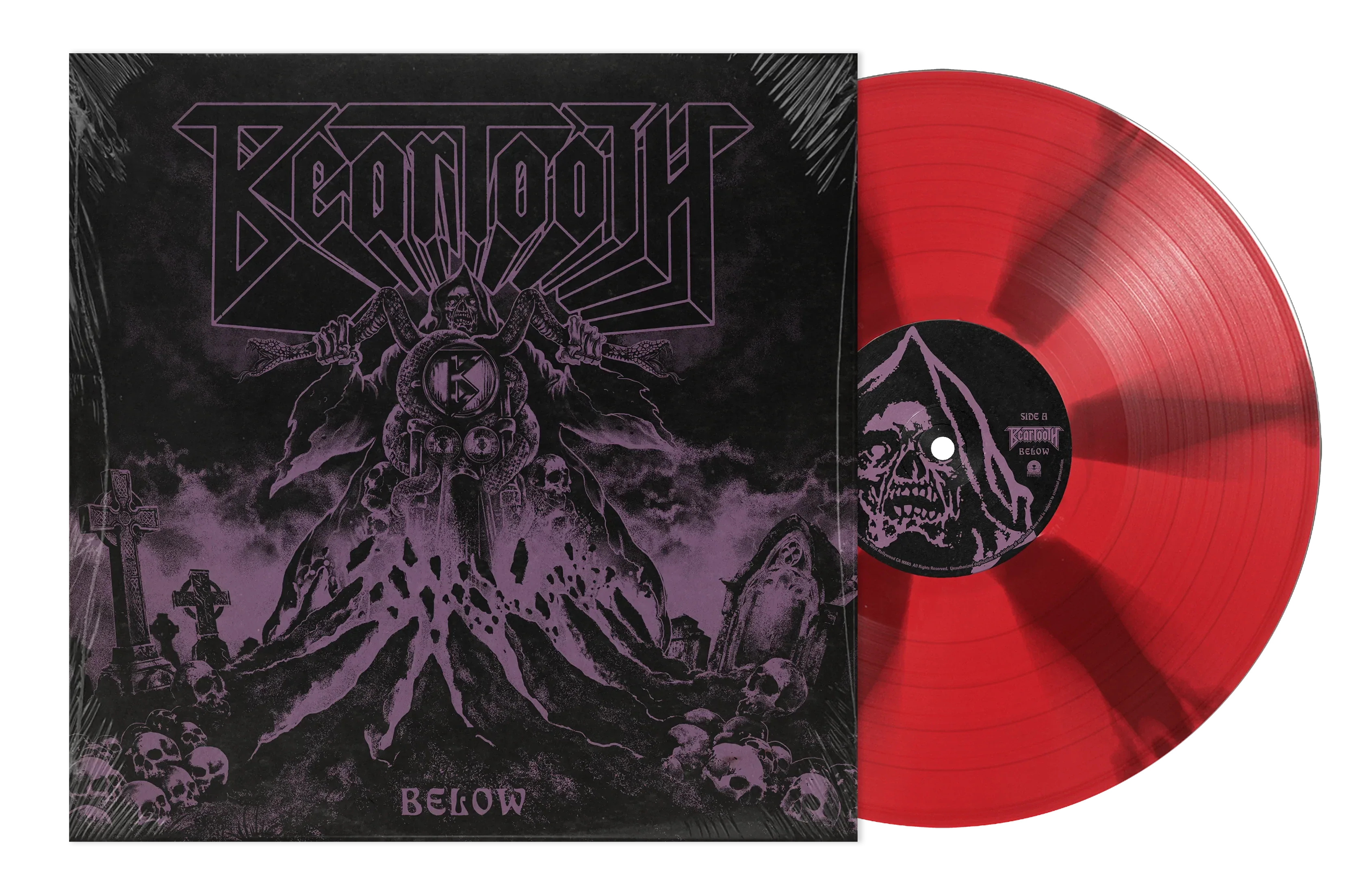 BEARTOOTH 'BELOW' LP - LTD. 300 - RED/GREY/CORNETTO
