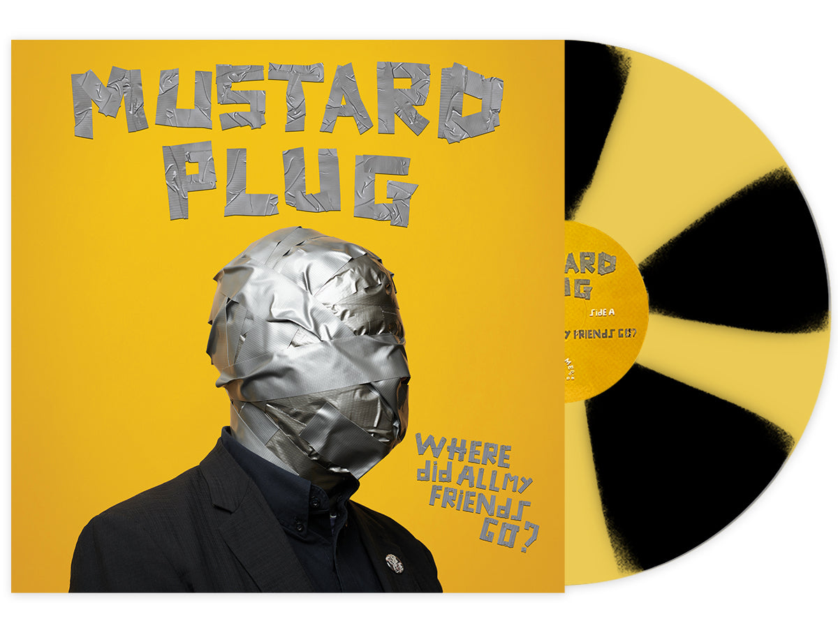 MUSTARD PLUG ‘WHERE DID ALL MY FRIENDS GO?’ LP - LTD. 250 - MUSTARD YELLOW/BLACK PINWHEEL
