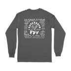 SUPERNOVA GREAT HERON LONG SLEEVE HEATHER GREY TEE WITH LINE-UP