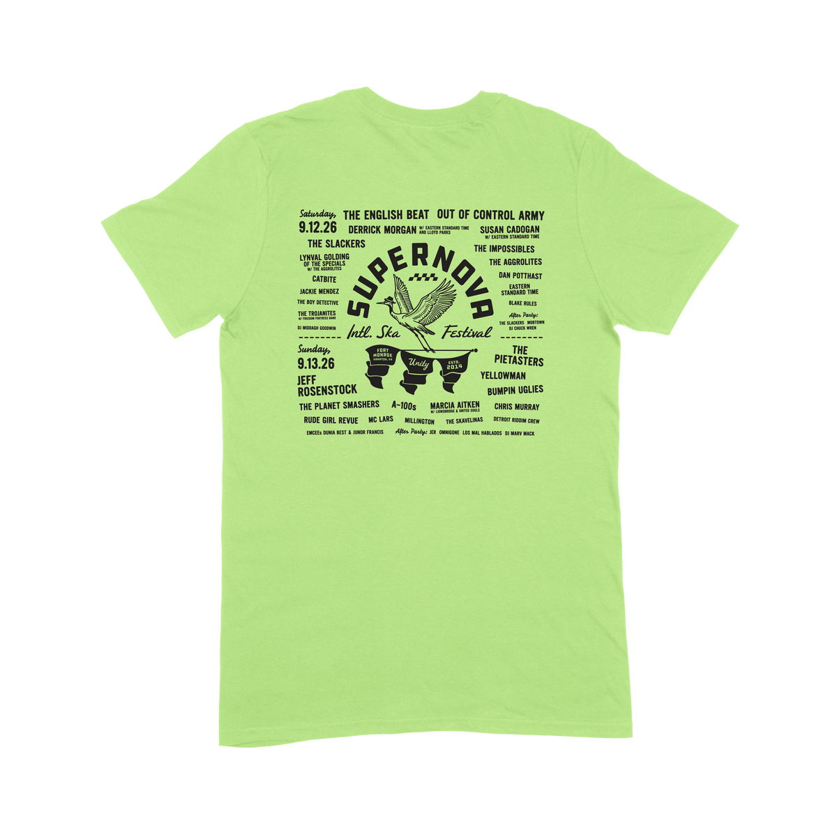 SUPERNOVA GREAT HERON PISTACHIO TEE WITH LINE-UP