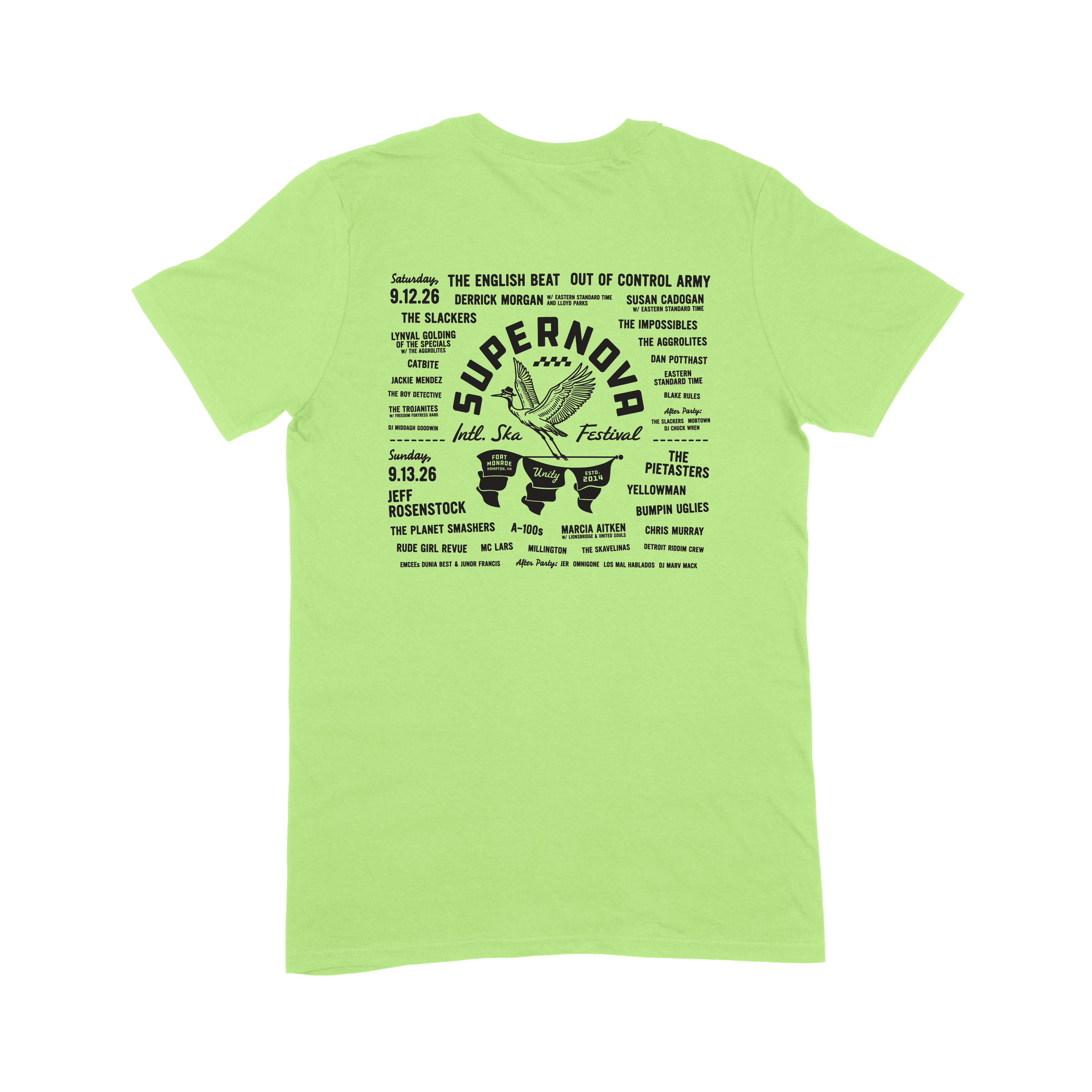 SUPERNOVA GREAT HERON PISTACHIO TEE WITH LINE-UP