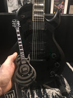 ZAKK WYLDE ODIN BLACKOUT BULLSEYE MINI GUITAR - WYLDE AUDIO REPLICA COLLECTIBLE BY AXE HEAVEN'