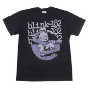BLINK 182 SKATING RABBIT BLACK ADULT T-SHIRT