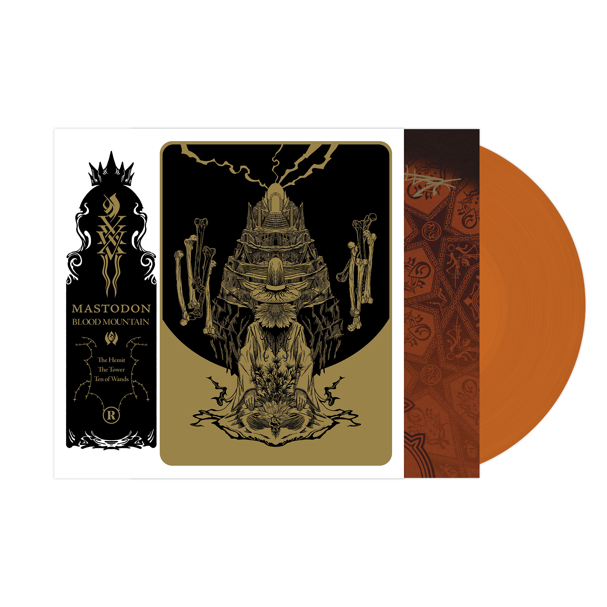 MASTODON ‘BLOOD MOUNTAIN’ LP (Exclusive – Orange Vinyl) w/ SIGNED 12"x12" PAUL ROMANO PRINT