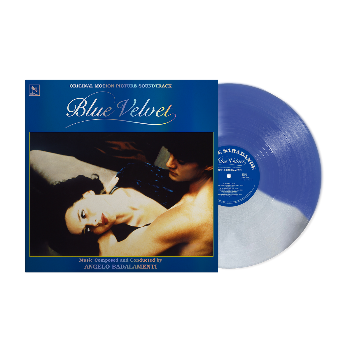 ANGELO BADALAMENTI 'BLUE VELVET SOUNDTRACK' 40TH ANNIVERSARY LP (Exclusive – Limited to 500, Half Silver Gray/Half Royal Blue Vinyl)
