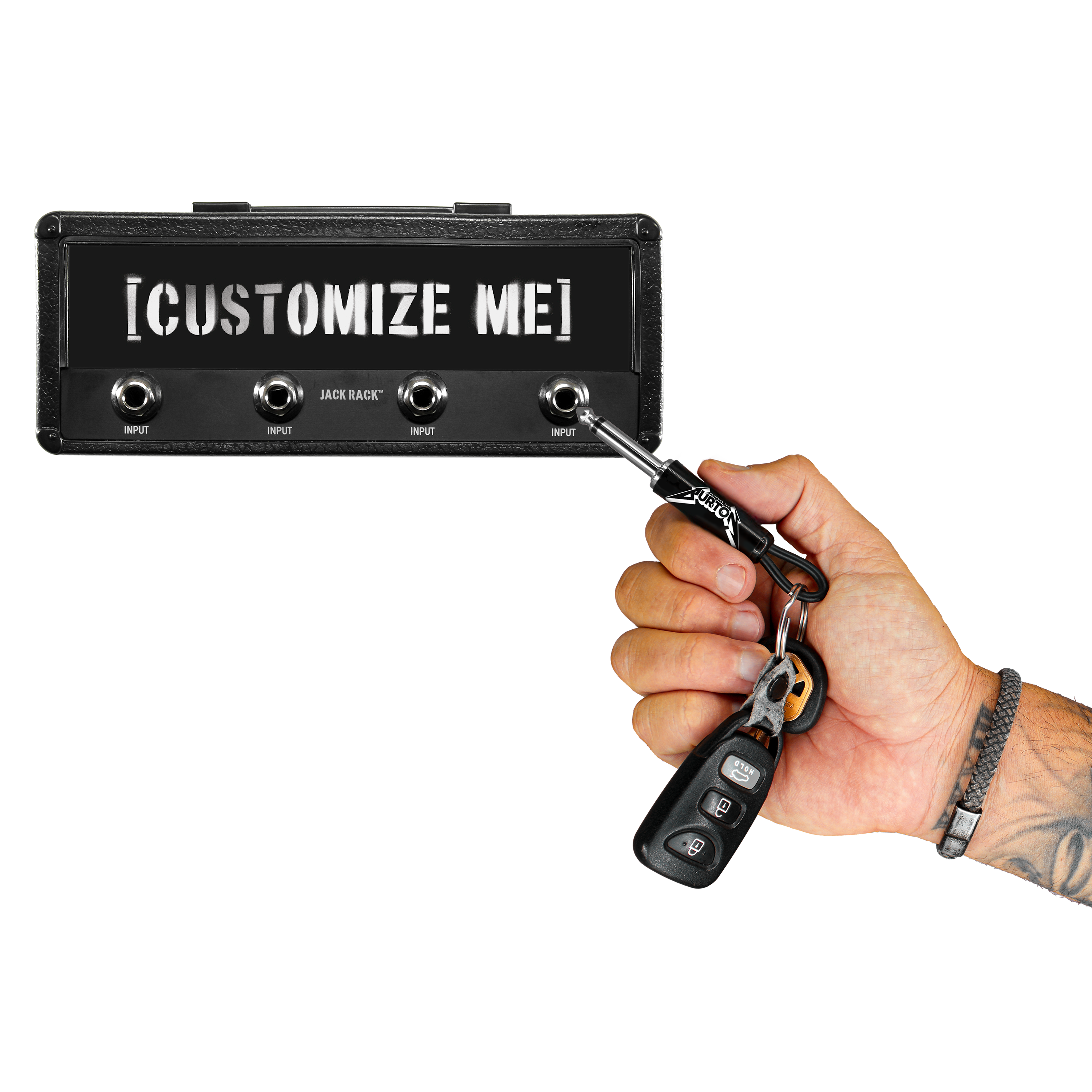 CLIFF BURTON LOGO GUITAR PLUG KEYCHAIN
