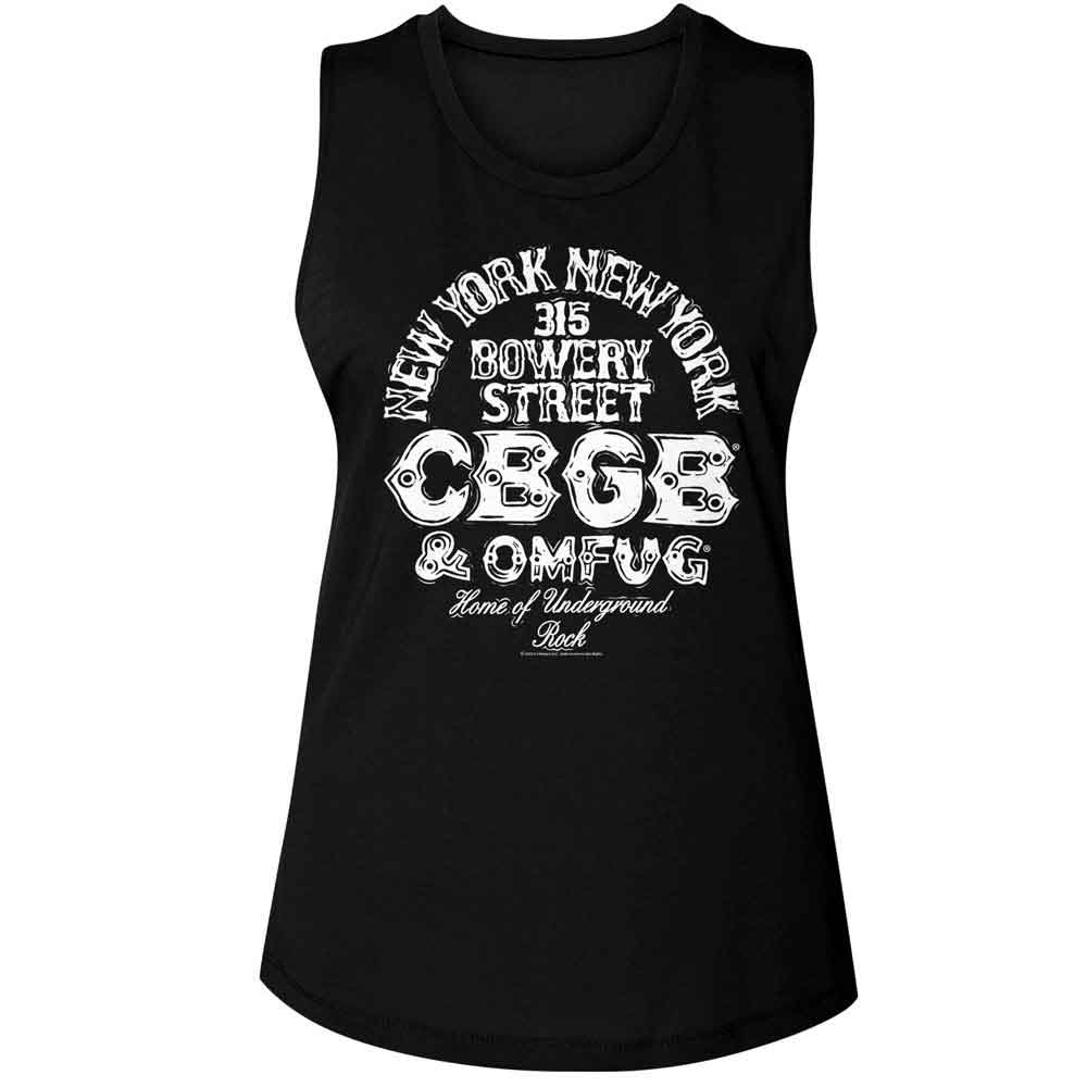 CBGB - LOGO AND ADDRESS LADIES SHIRT