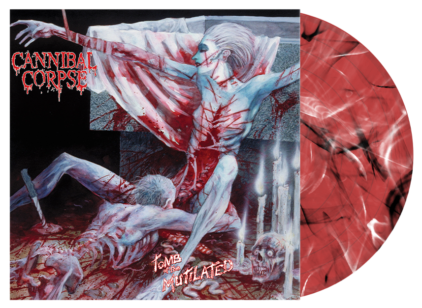 CANNIBAL CORPSE 'TOMB OF THE MUTILATED' LP - EXCLUSIVE - LTD. 500 - CLEAR RED/BLACK/WHITE/SWIRL