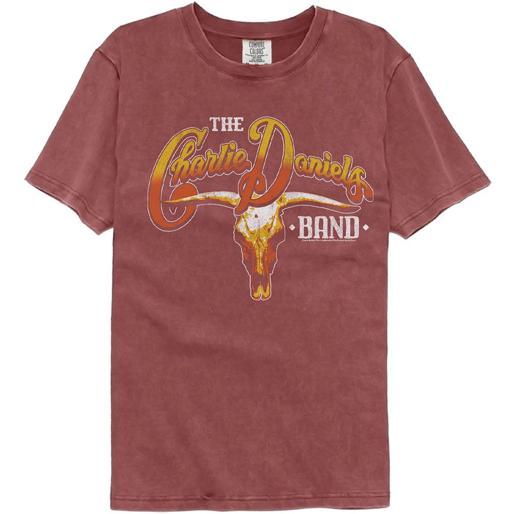 CHARLIE DANIELS BAND - CDB COW SKULL AND LOGO SHIRT