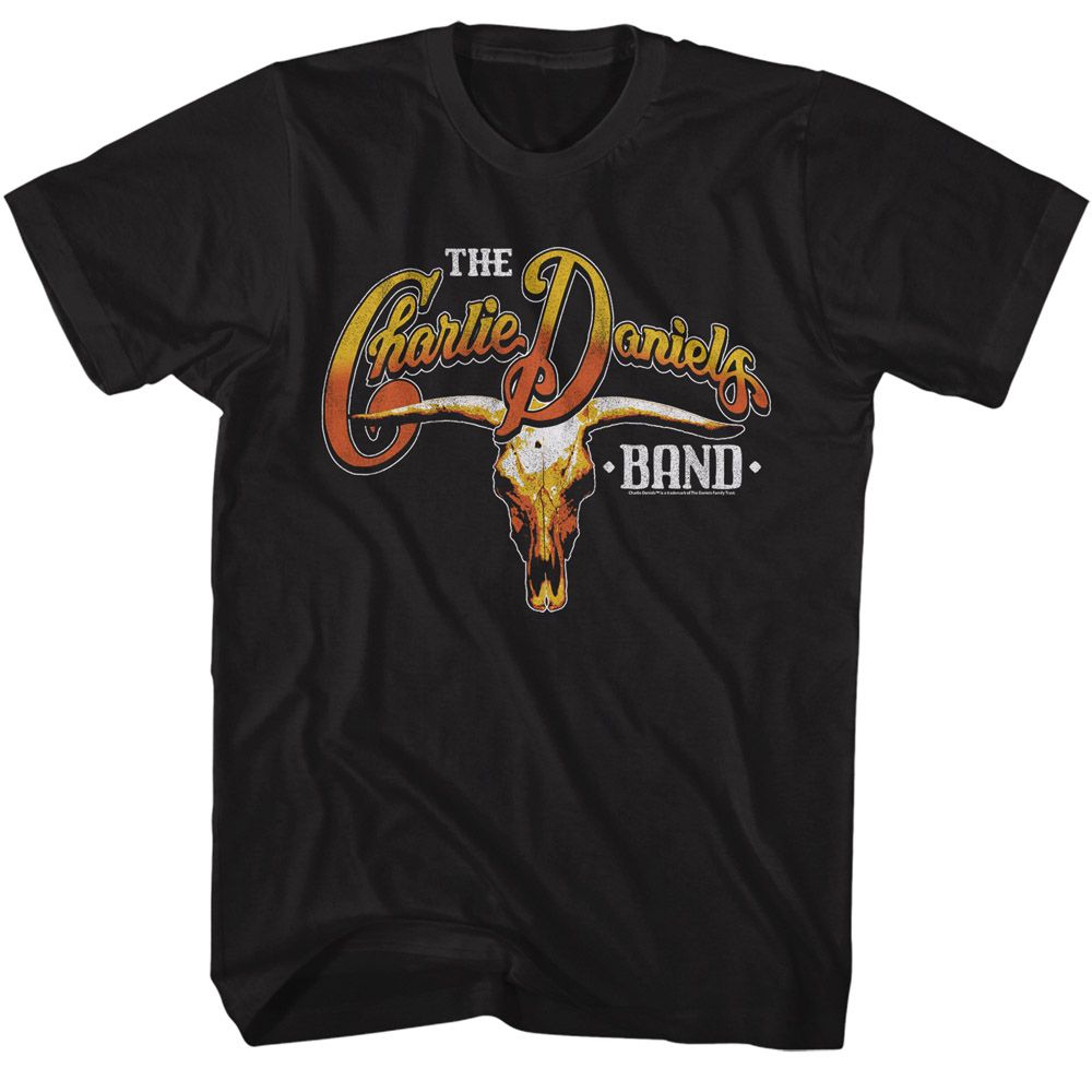 CHARLIE DANIELS BAND - CDB COW SKULL AND LOGO SHIRT