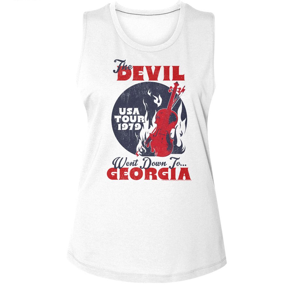 CHARLIE DANIELS BAND - CDB DEVIL WENT DOWN TO GEORGIA LADIES SHIRT