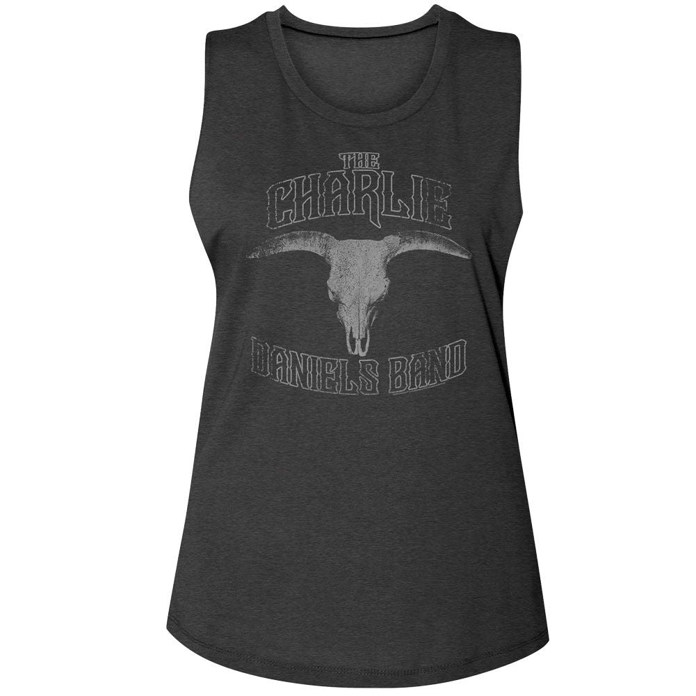 CHARLIE DANIELS BAND - CDB BULL SKULL LADIES SHIRT
