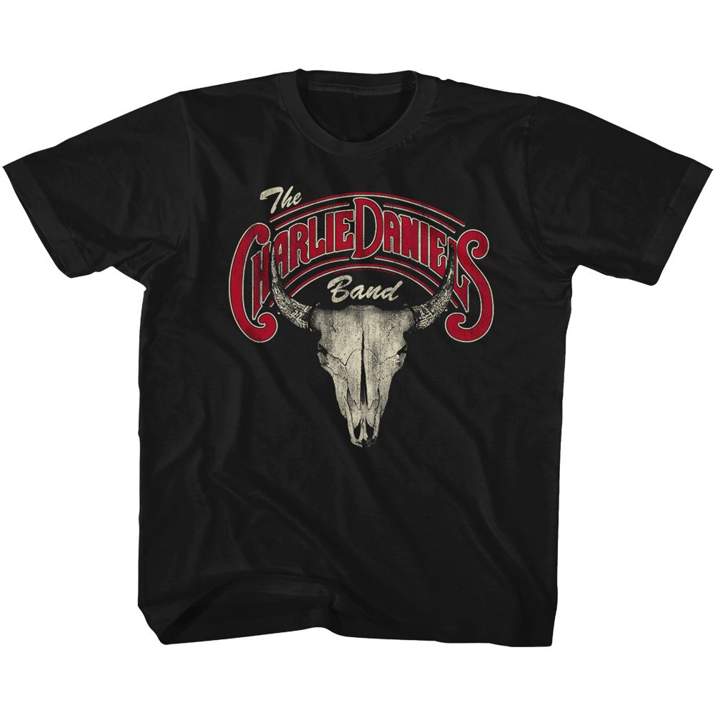 CHARLIE DANIELS BAND - CDB SKULL N LOGO YOUTH SHIRT