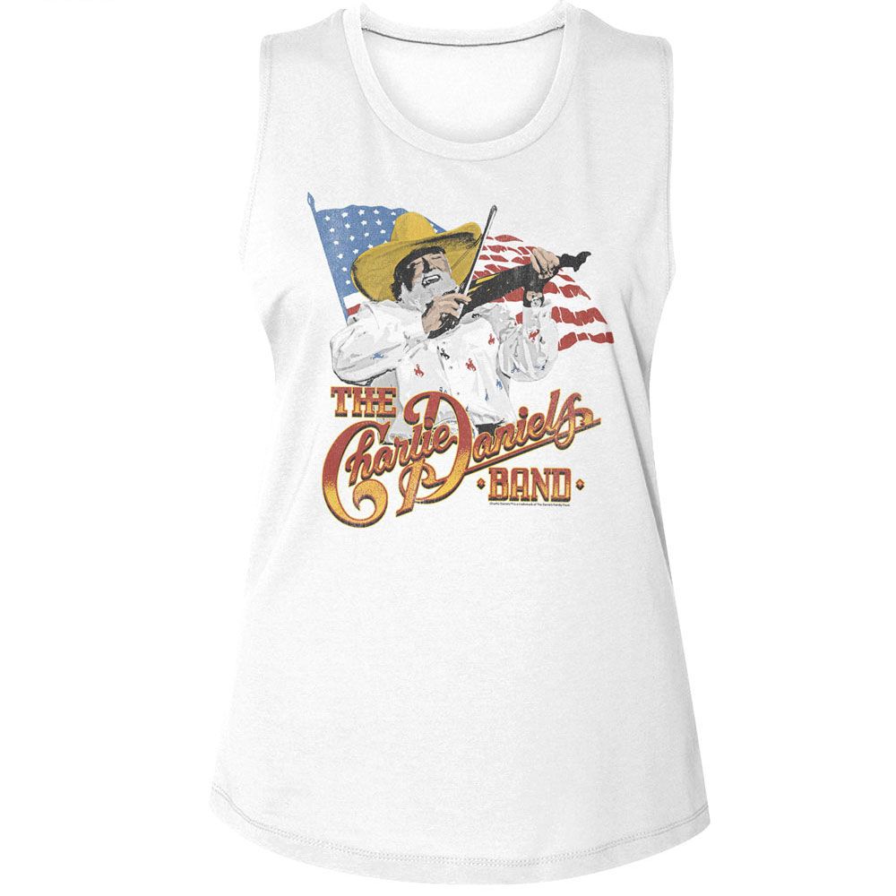 CHARLIE DANIELS BAND - CDB AND THE FLAG LADIES SHIRT