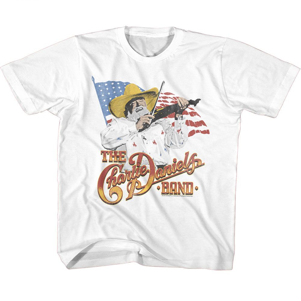 CHARLIE DANIELS BAND - CDB AND THE FLAG YOUTH SHIRT