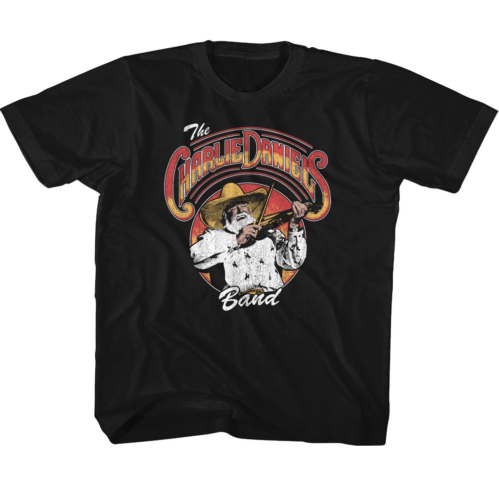 CHARLIE DANIELS BAND - CDB LOGO AND FIDDLIN YOUTH SHIRT