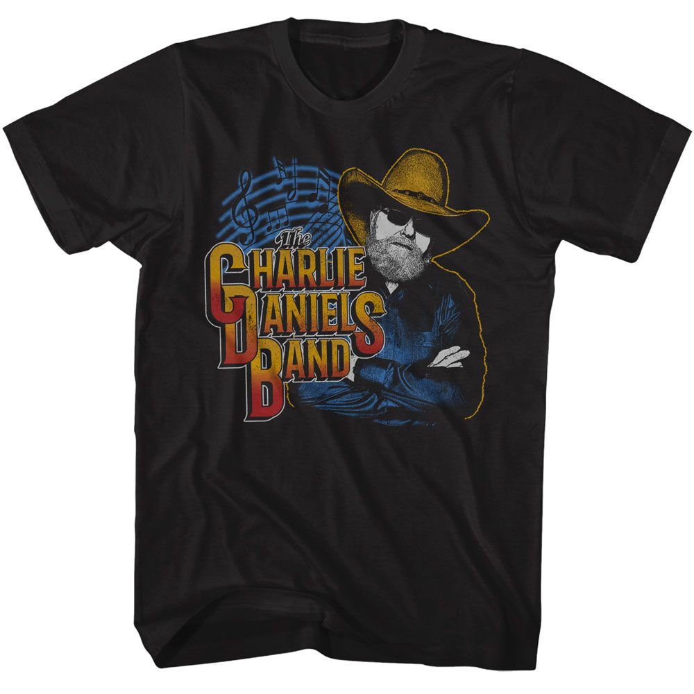 CHARLIE DANIELS BAND - CDB CHARLIE MUSIC NOTES SHIRT