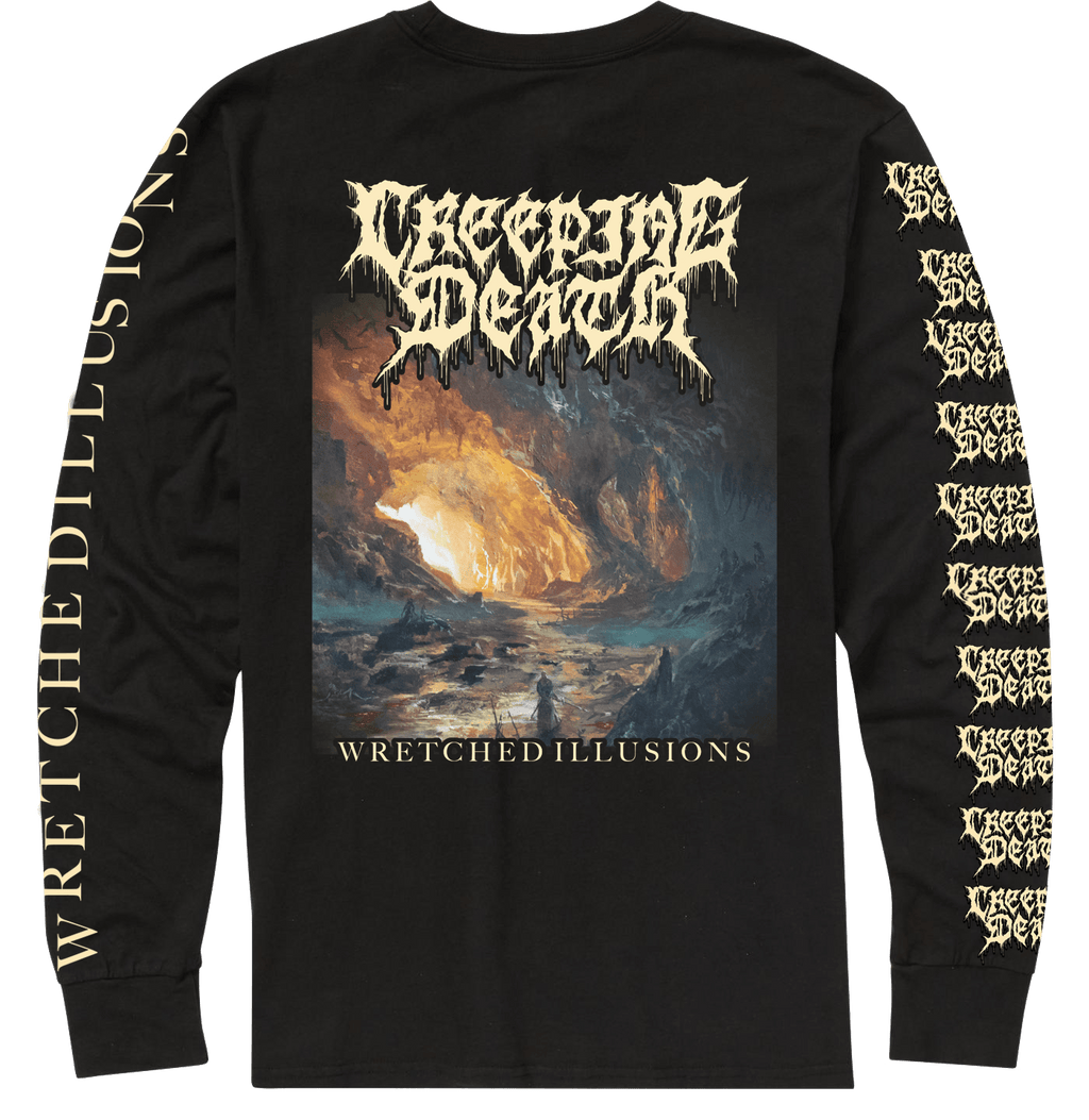 CREEPING DEATH WRETCHED ILLUSIONS ALBUM ART LONG SLEEVE