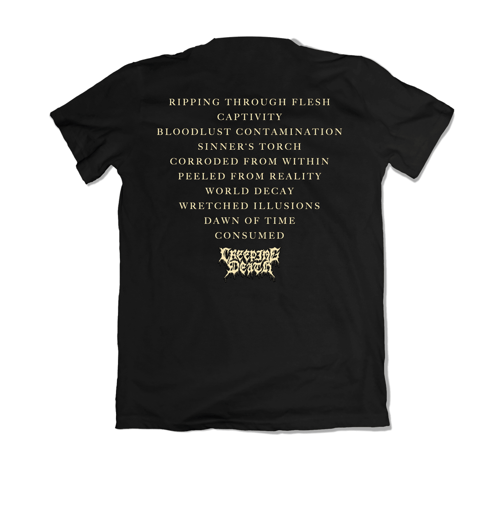 CREEPING DEATH WRETCHED ILLUSIONS ALBUM ART T-SHIRT