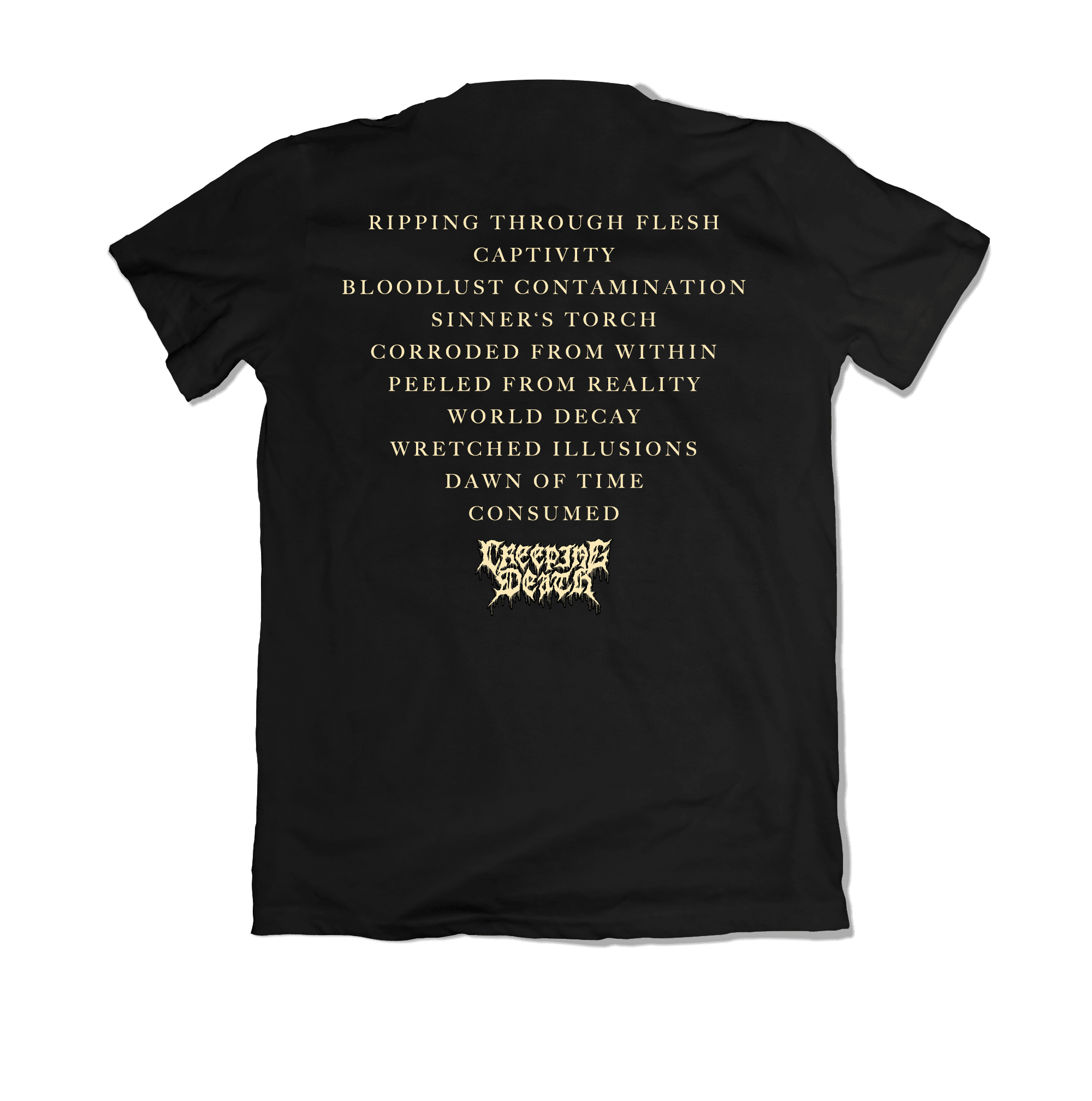 CREEPING DEATH WRETCHED ILLUSIONS ALBUM ART T-SHIRT