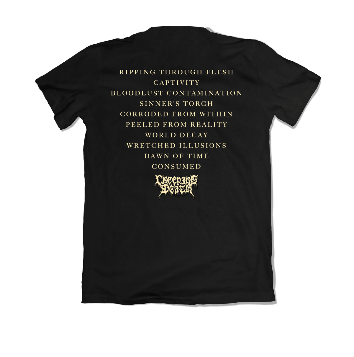 CREEPING DEATH WRETCHED ILLUSIONS ALBUM ART T-SHIRT