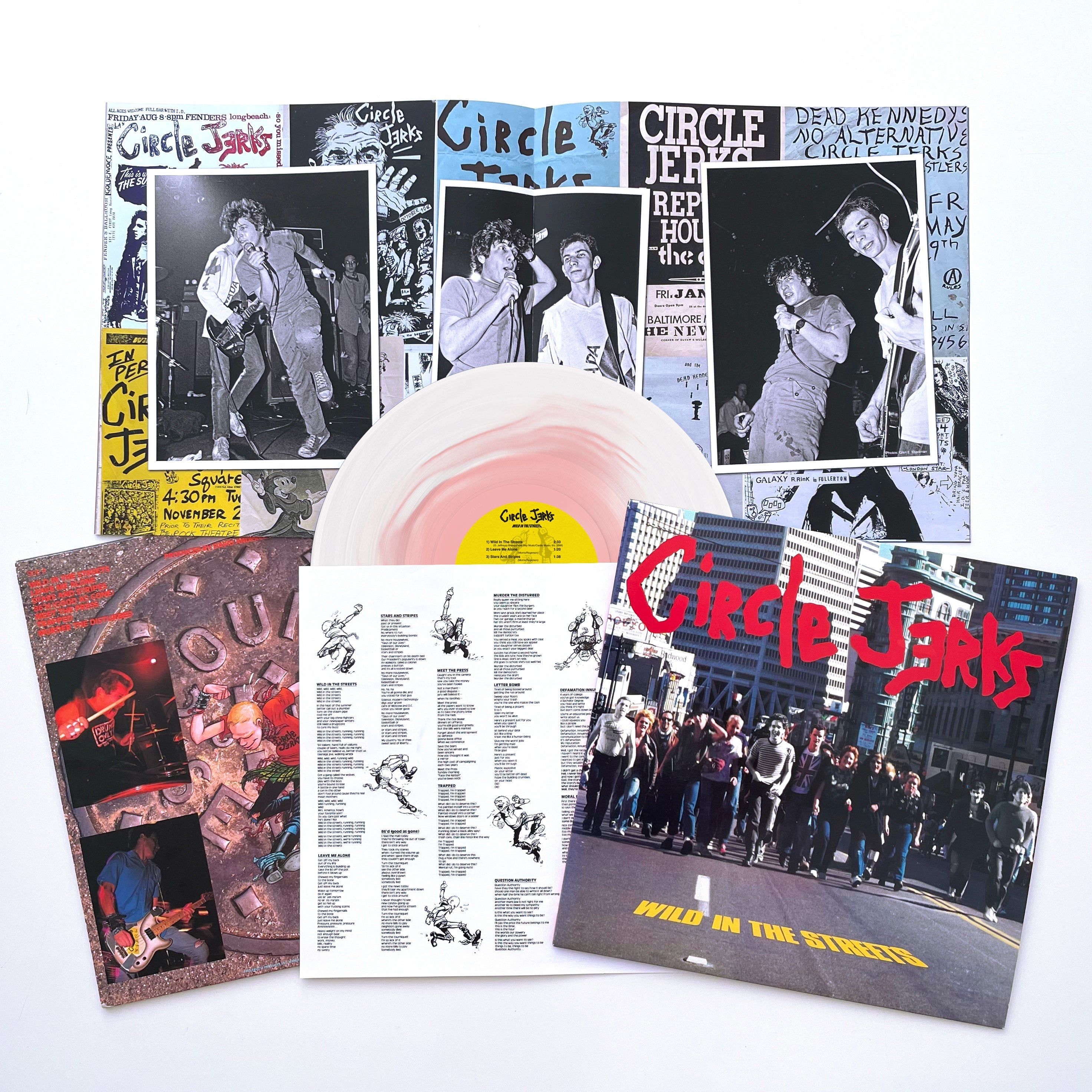 CIRCLE JERKS ‘WILD IN THE STREETS’ 40TH ANNIVERSARY EDITION LP - EXCLUSIVE - LTD. 1000 -  WHITE/PINK