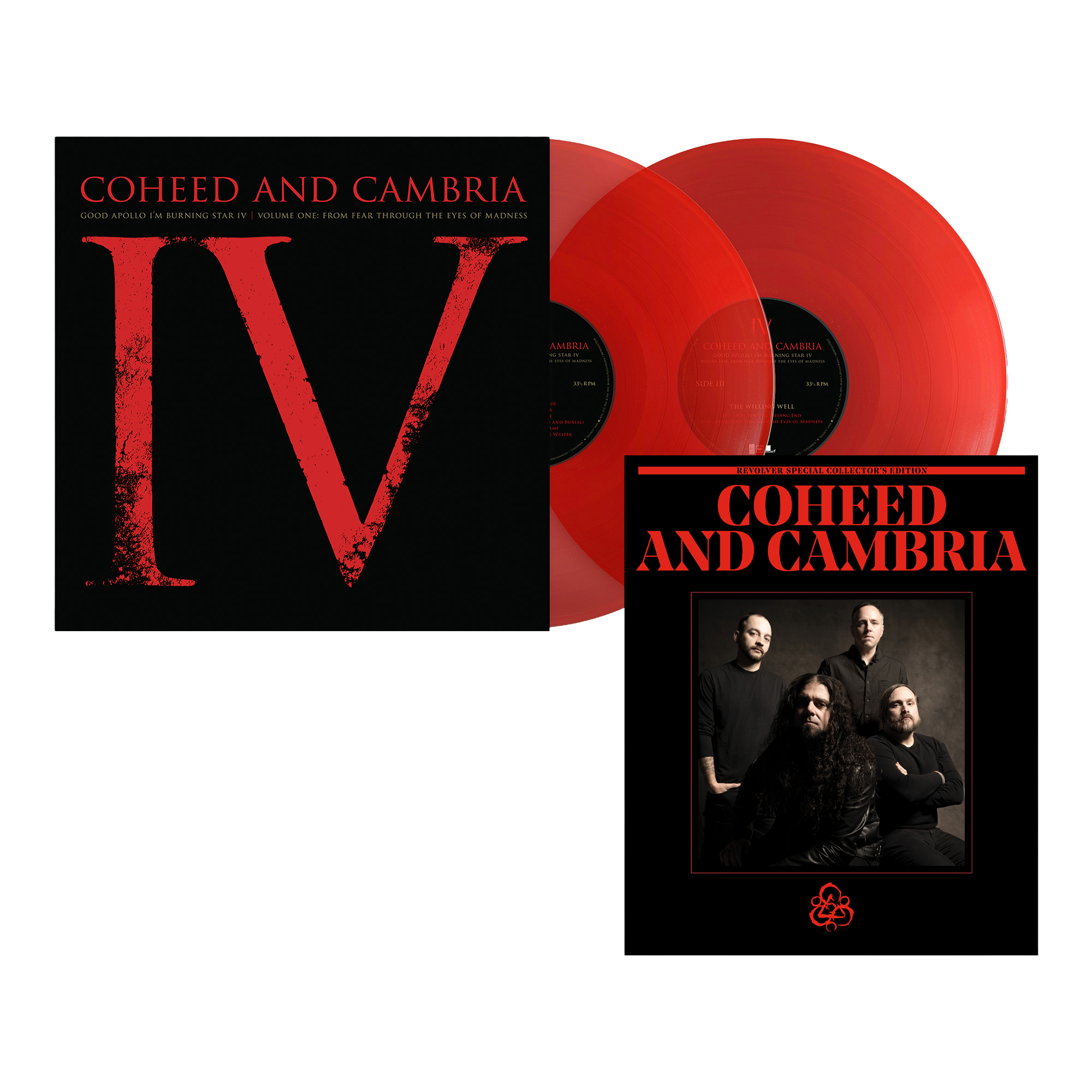 COHEED AND CAMBRIA ‘GOOD APOLLO I'M BURNING STAR IV VOLUME ONE:  FROM FEAR THROUGH THE EYES OF MADNESS’ 2LP + SPECIAL COLLECTOR'S EDITION DELUXE MAGAZINE - EXCLUSIVE - LTD. 1000 - TRANSLUCENT RUBY