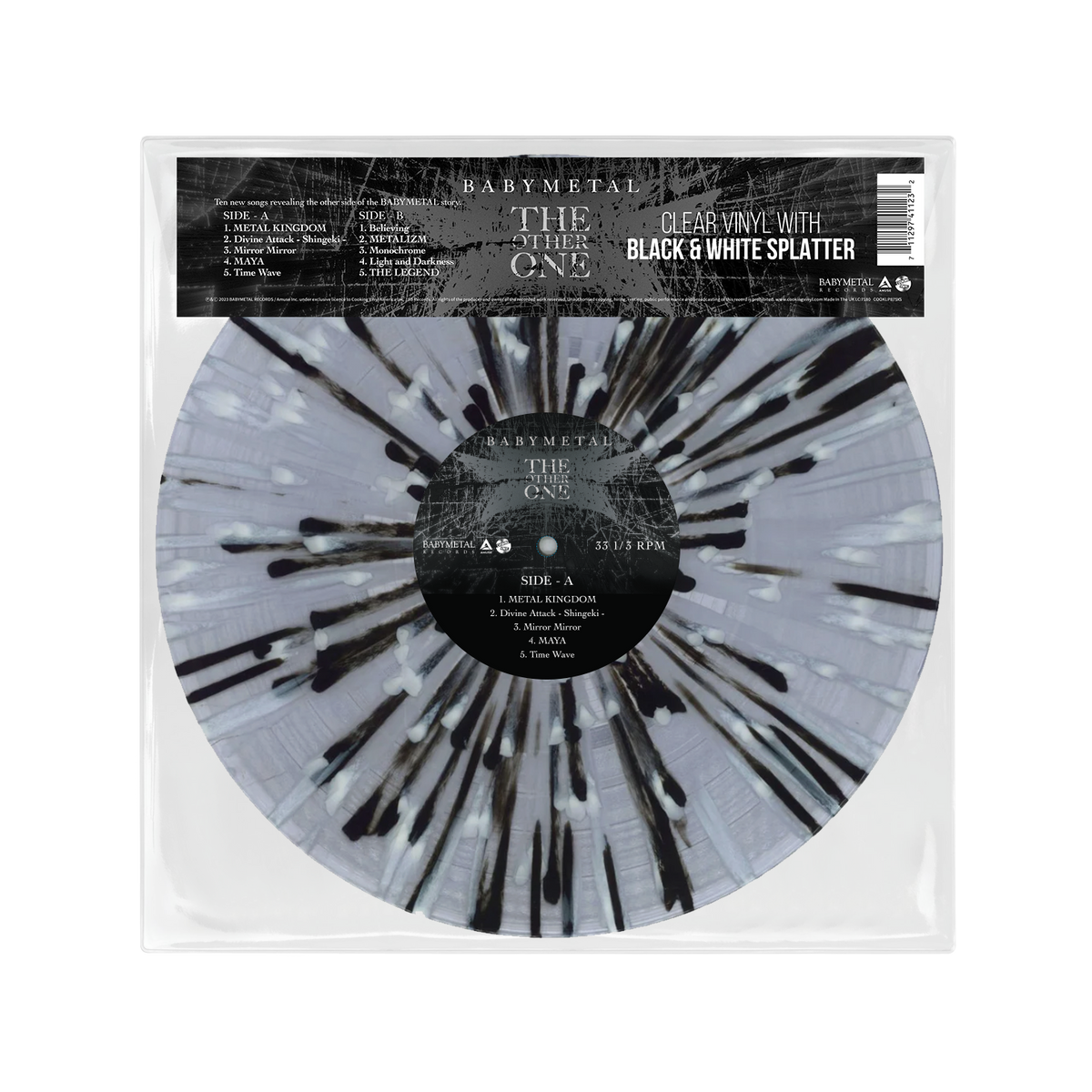 BABYMETAL 'THE OTHER ONE' LP (Clear w/Black & White Splatter Vinyl)