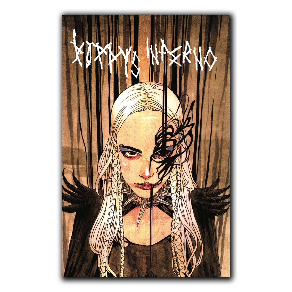 POPPY: POPPY'S INFERNO VARIANT #2 - HARDCOVER + 'MUSIC TO SCREAM TO' LP (Limited Edition, Gray Swirl Vinyl)