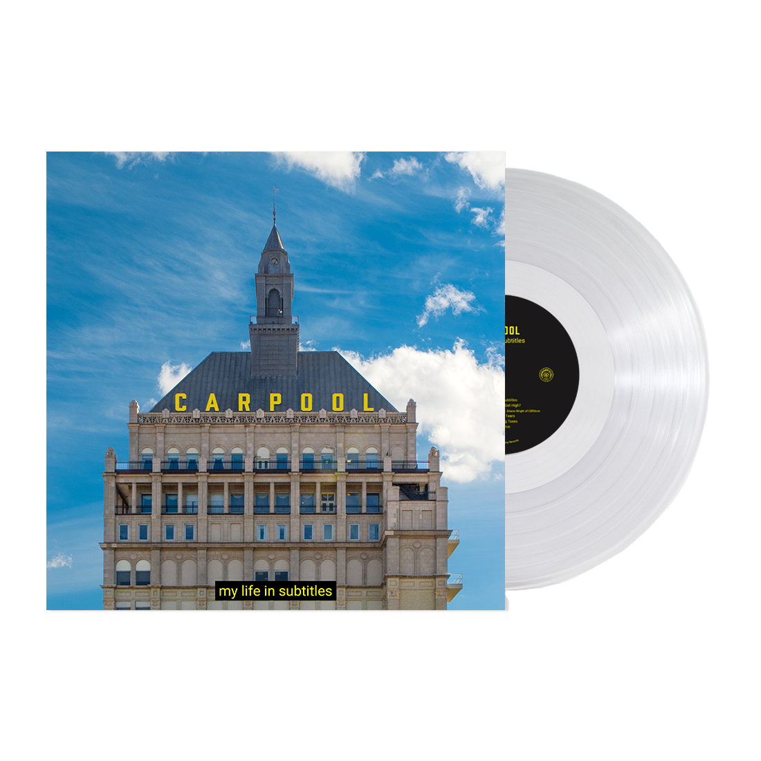CARPOOL'MY LIFE IN SUBTITLES' LP - EXCLUSIVE - LTD. 100 - CLEAR