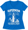 SUPERNOVA BEACH CLUB - BLUE WOMAN'S V NECK