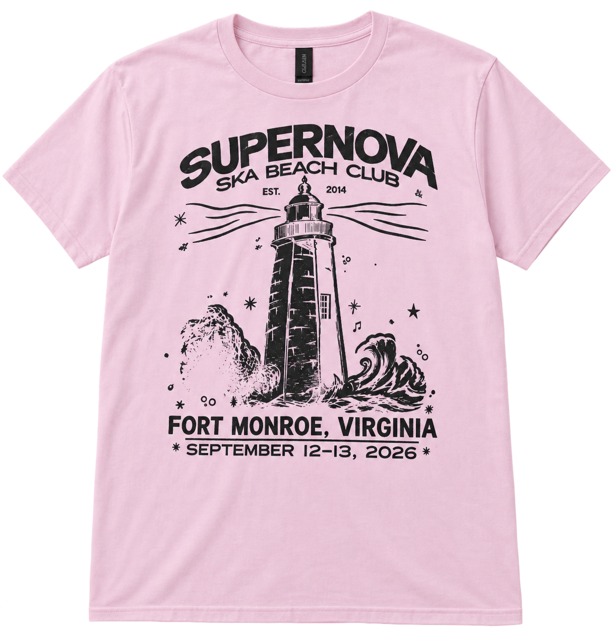 SUPERNOVA BEACH CLUB - LIGHT PINK TEE