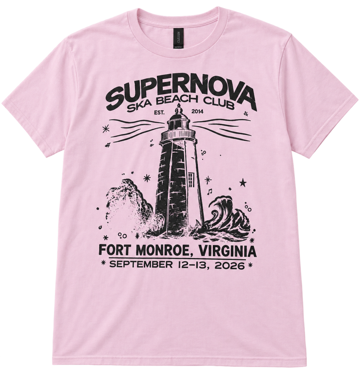 SUPERNOVA BEACH CLUB - LIGHT PINK TEE