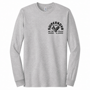 Supernova Great Heron Long Sleeve Light Grey Tee with Line-Up