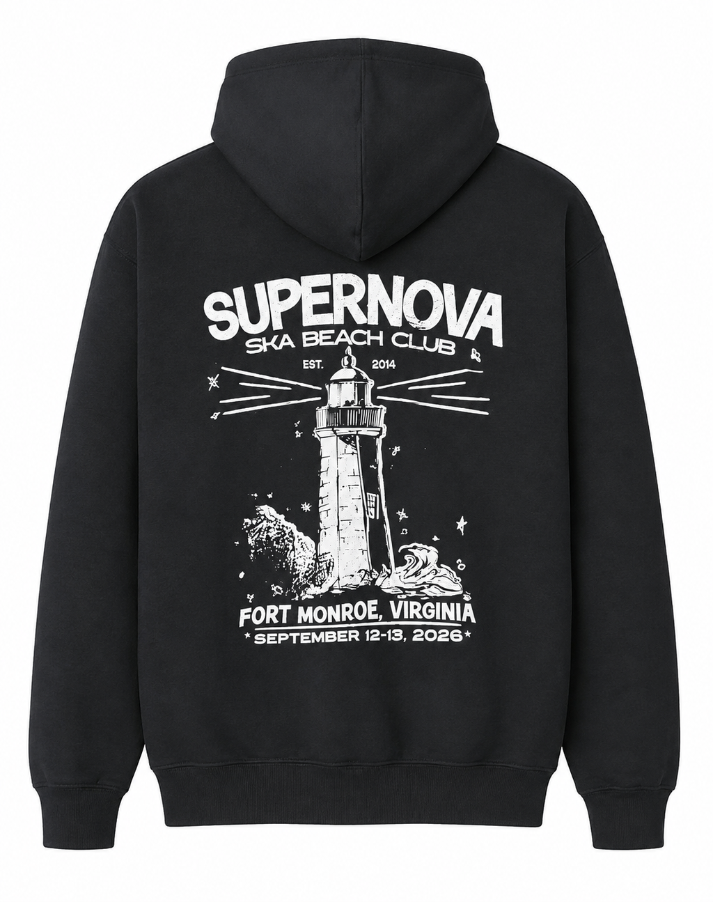 SUPERNOVA BEACH CLUB BLACK HOODIE