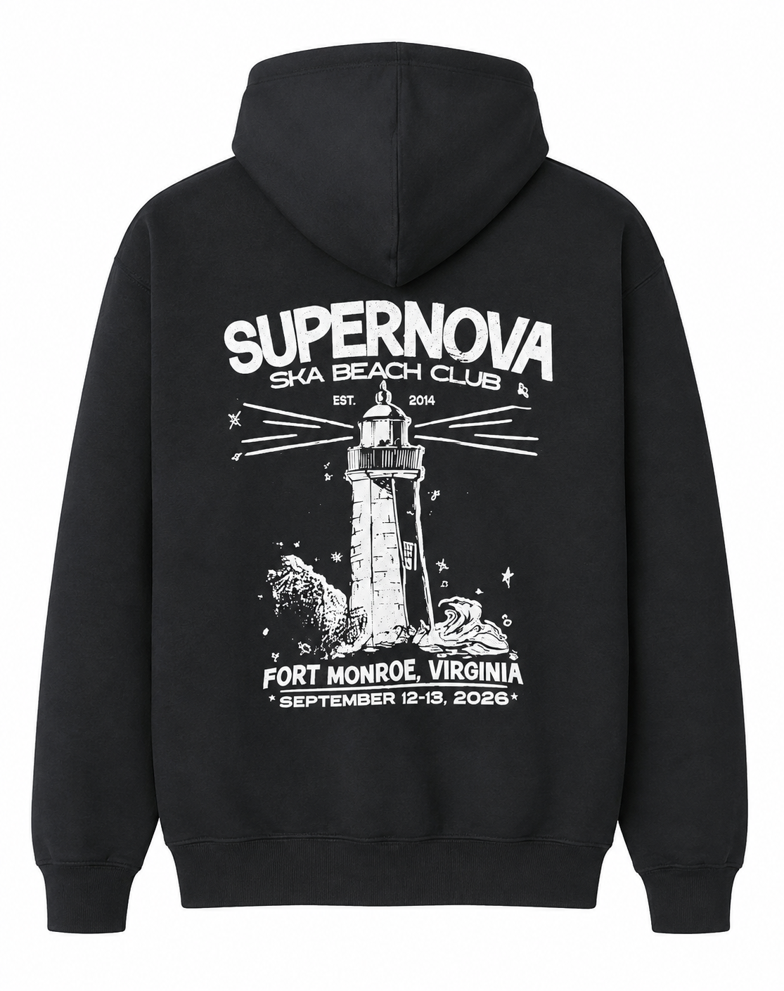 SUPERNOVA BEACH CLUB BLACK HOODIE