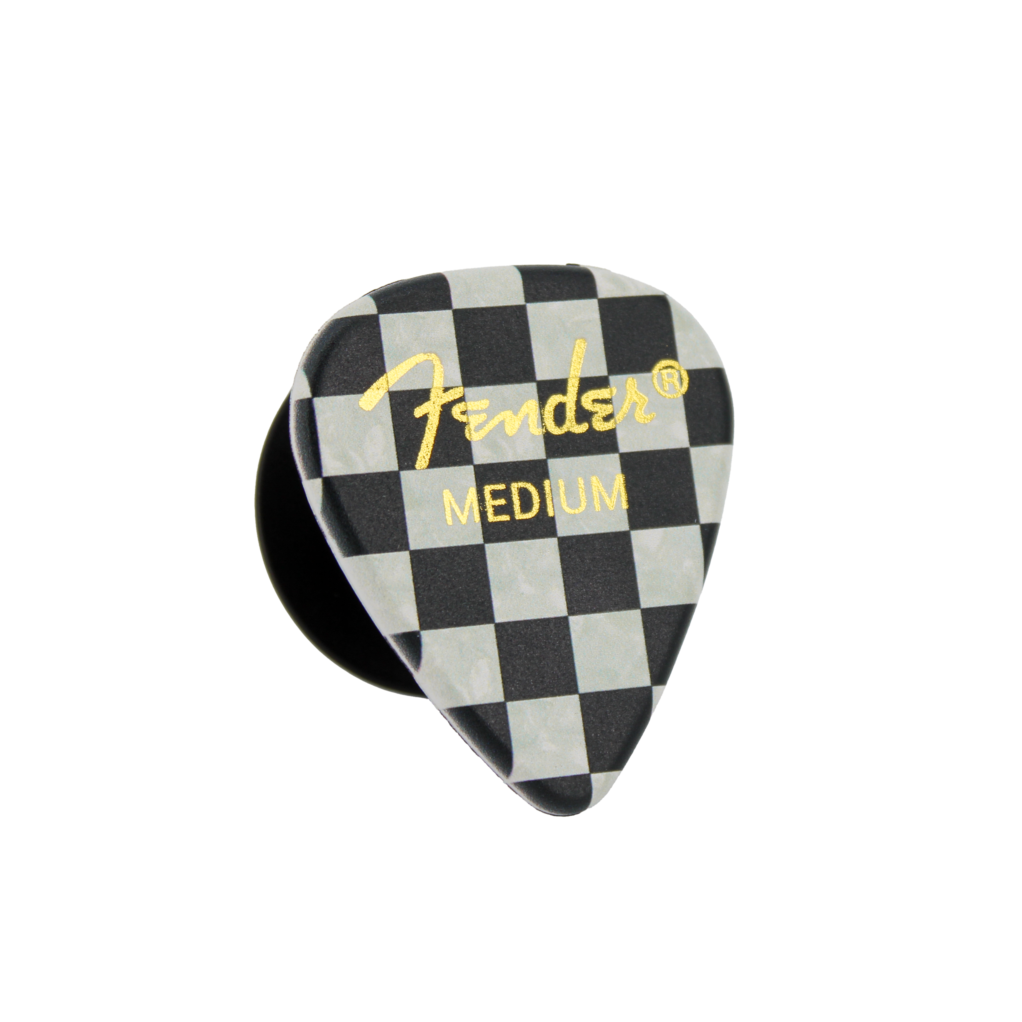 Fender guitar pick phone grip (Checkered)
