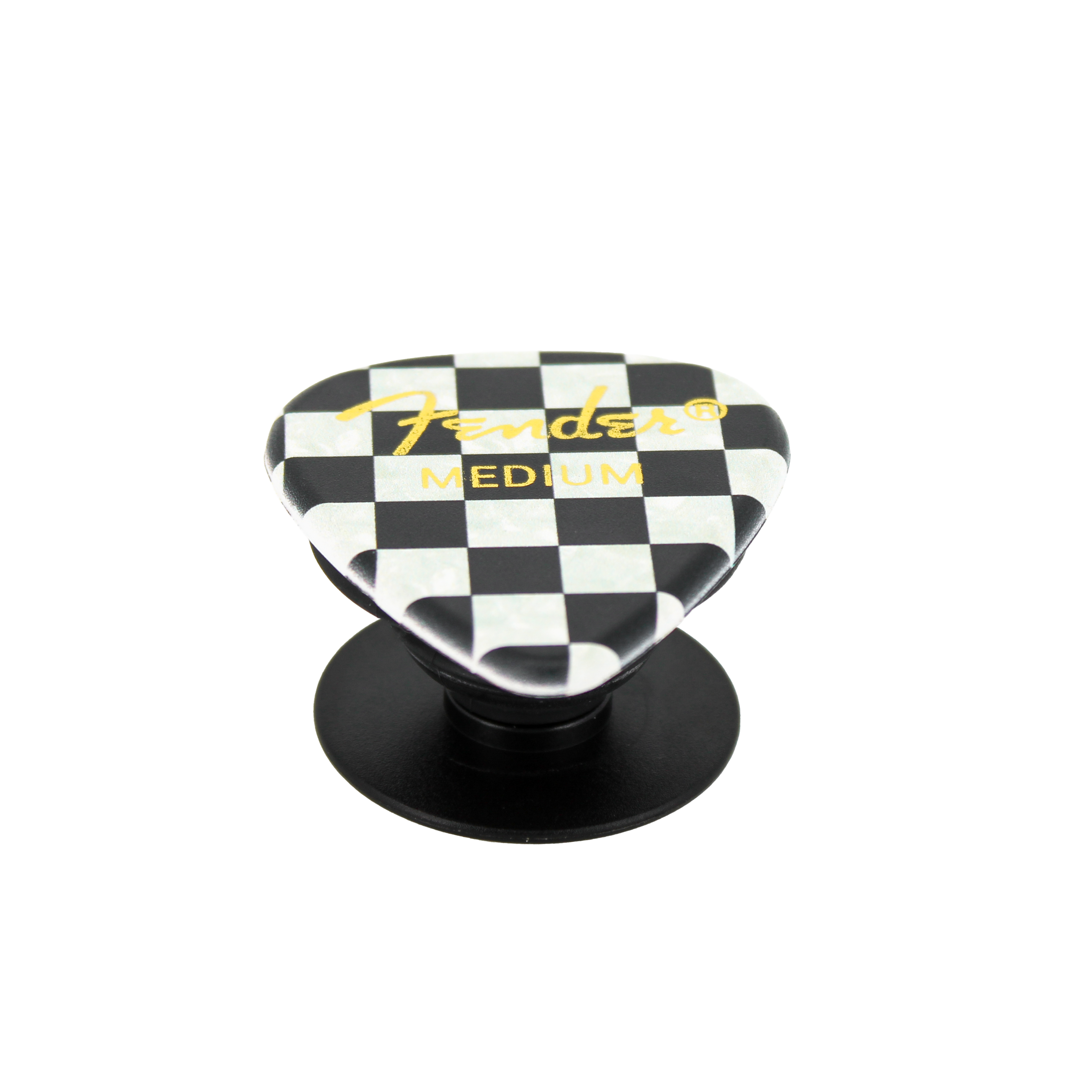 Fender guitar pick phone grip (Checkered)