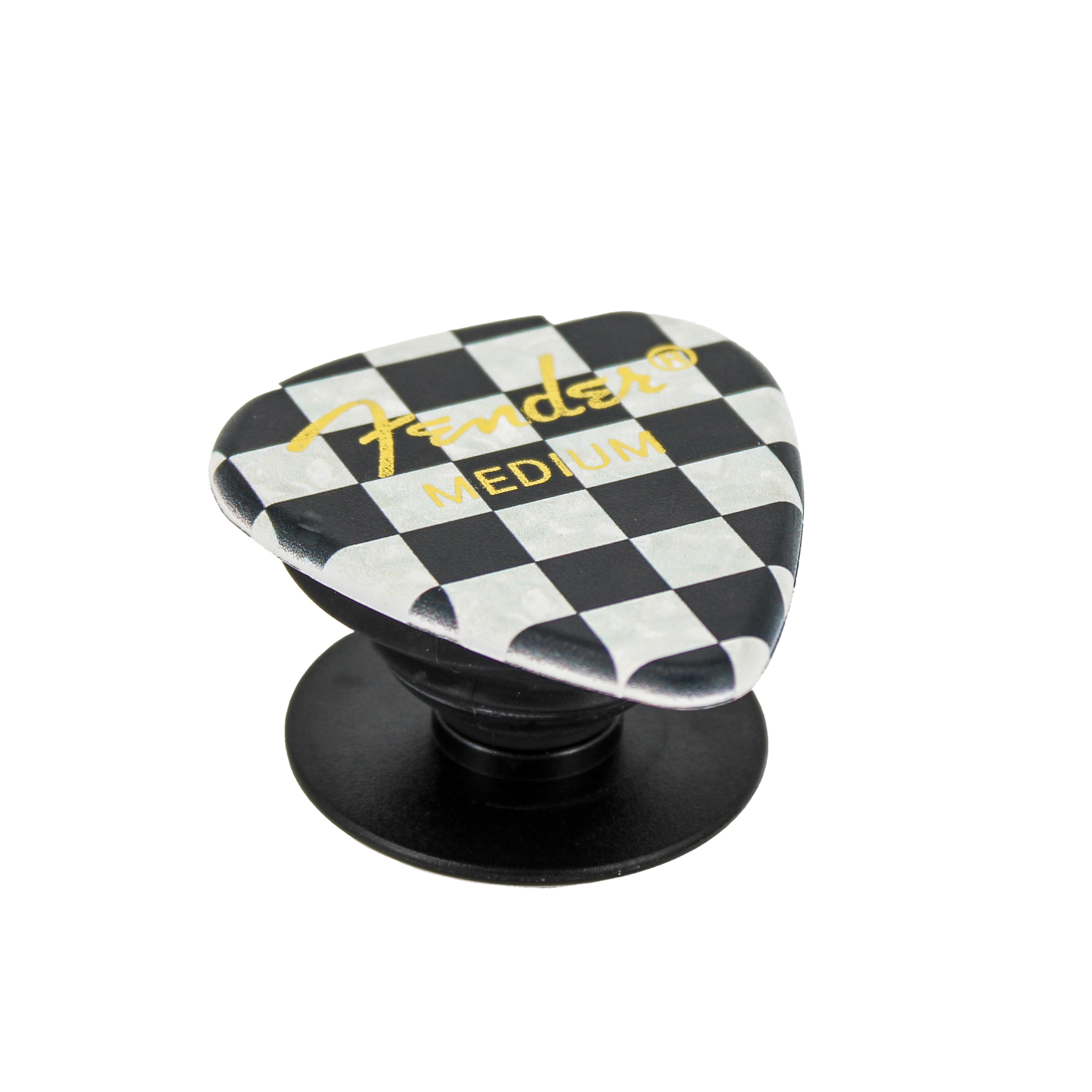 Fender guitar pick phone grip (Checkered)