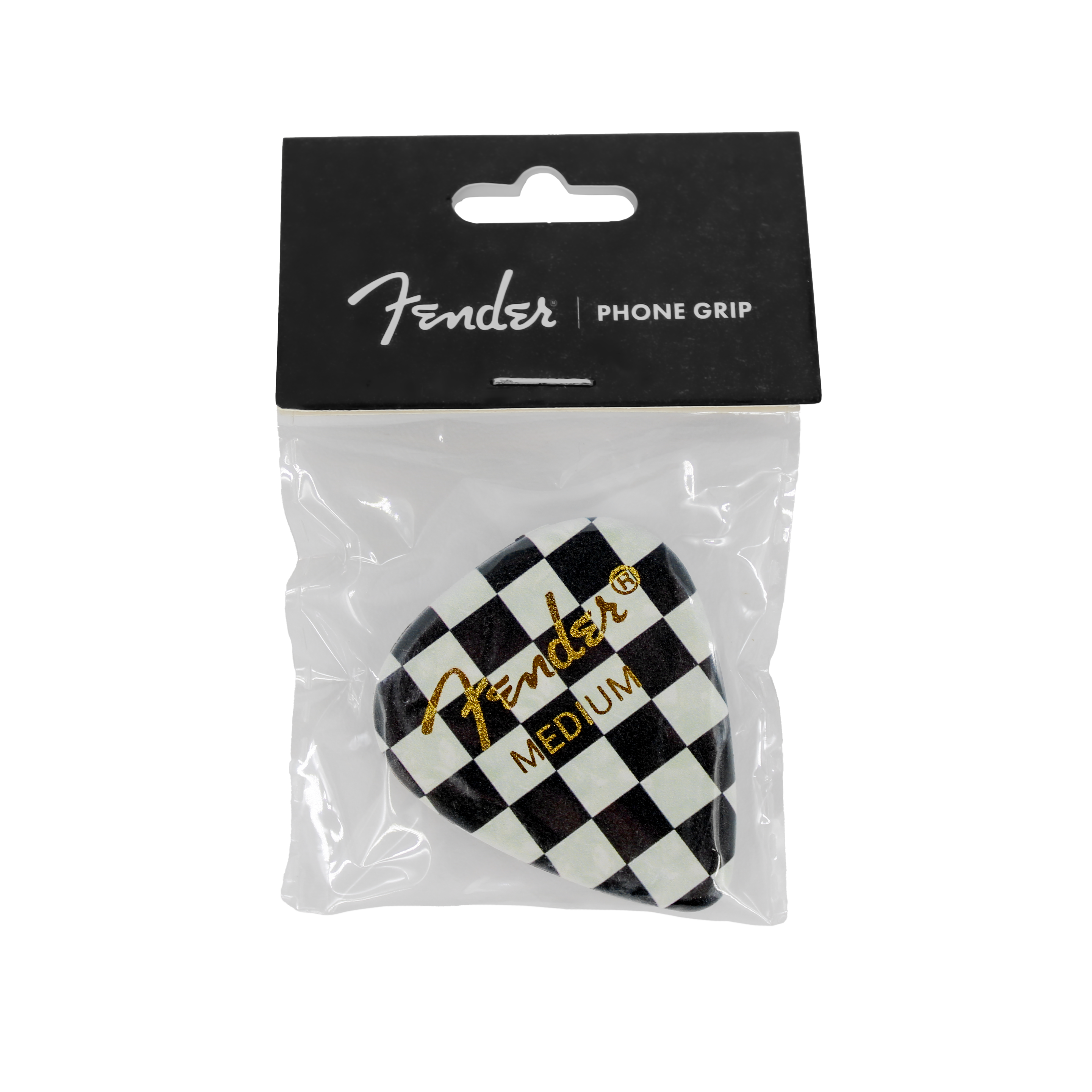 Fender guitar pick phone grip (Checkered)