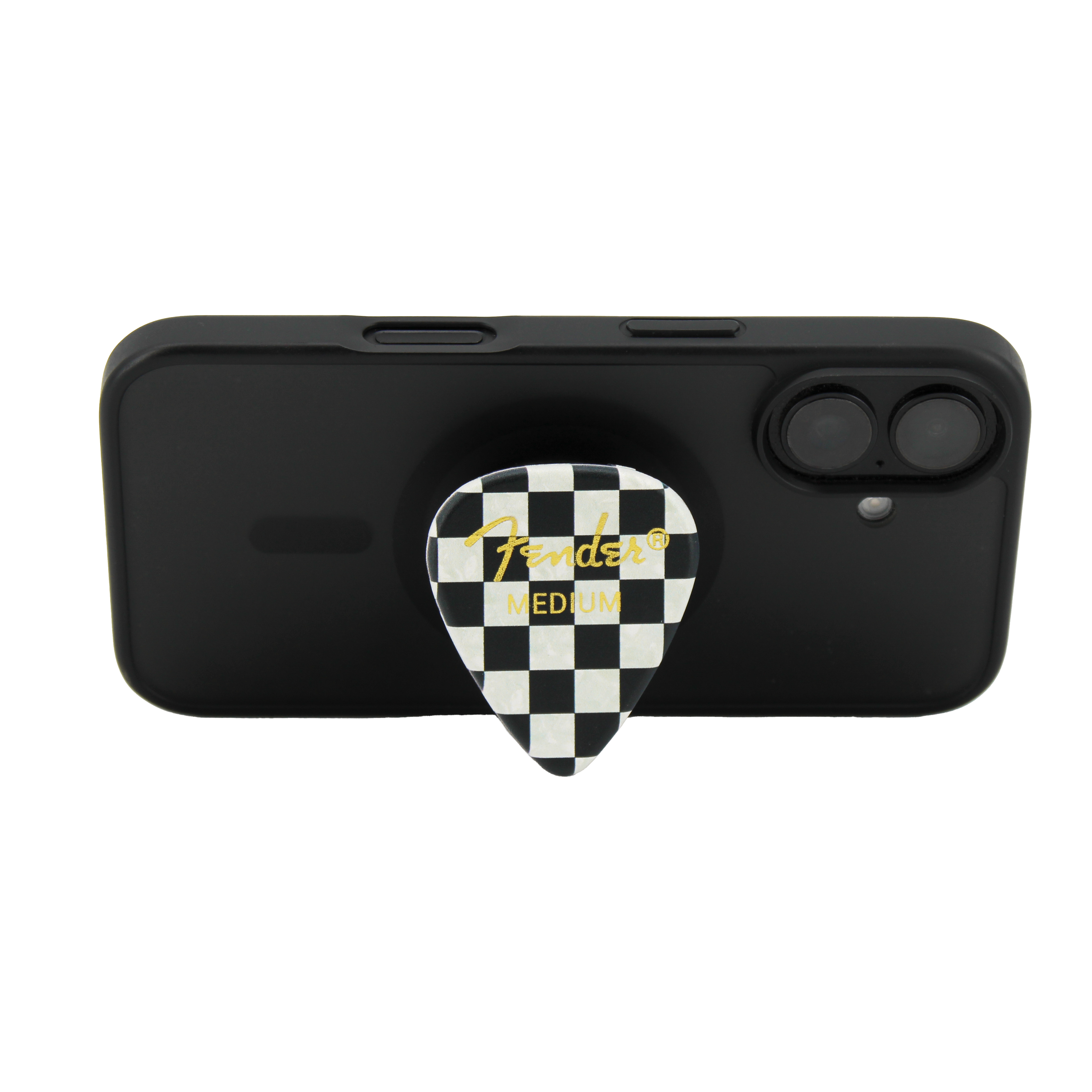 Fender guitar pick phone grip (Checkered)