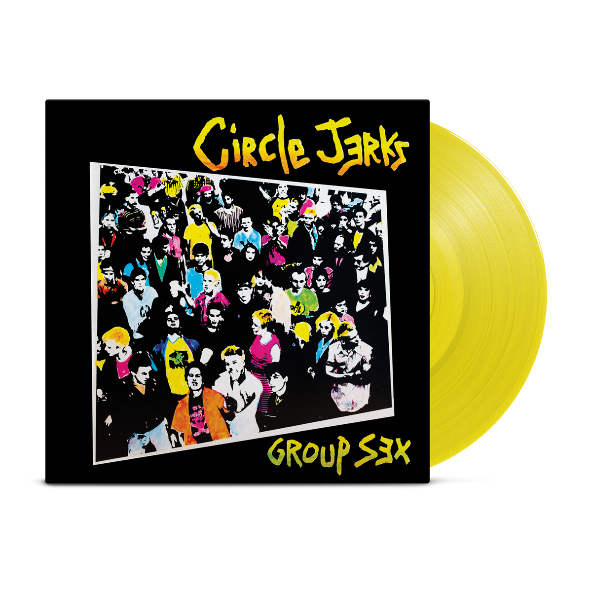 CIRCLE JERKS 'GROUP SEX'  YELLOW LP
