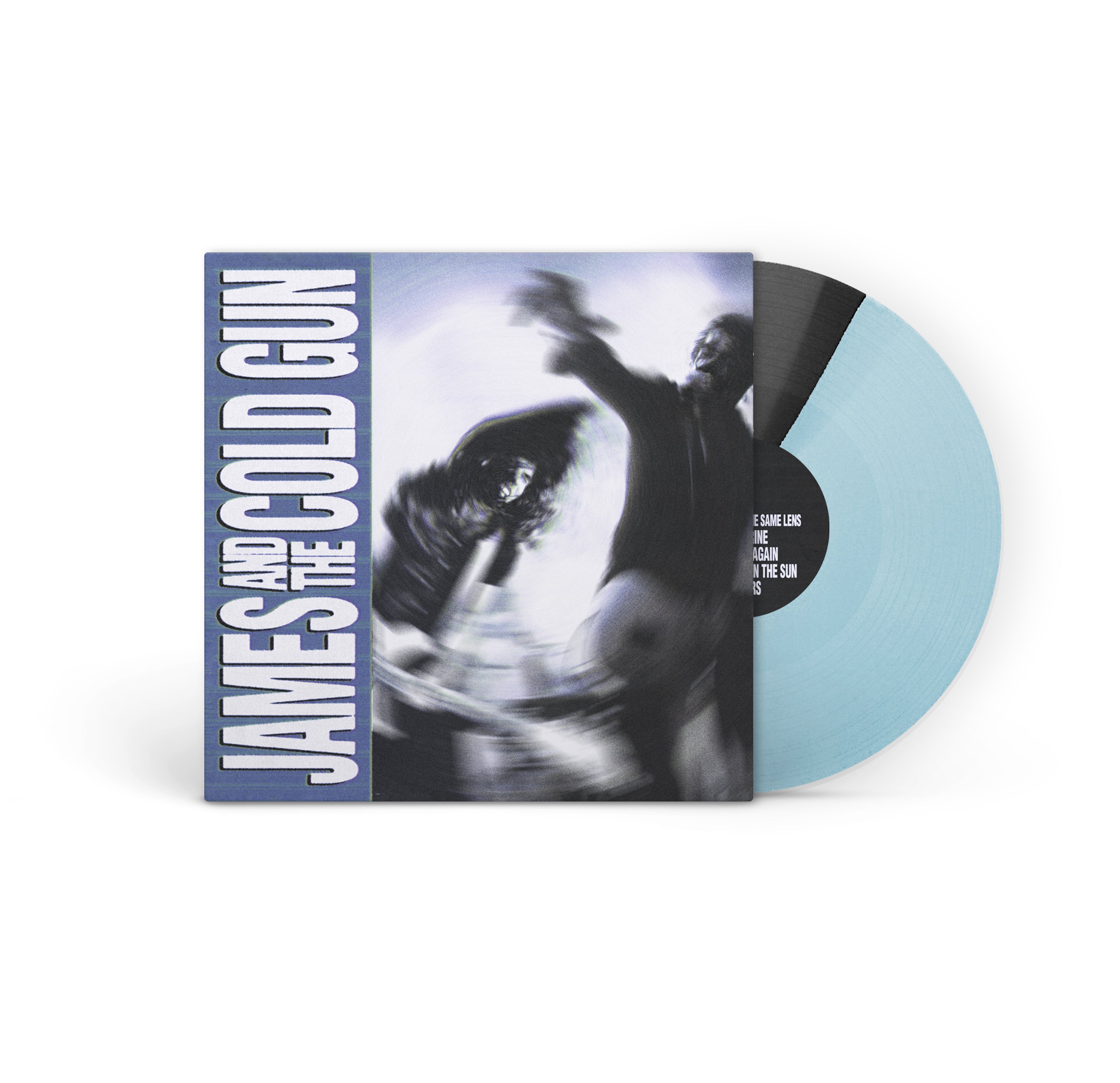 JAMES AND THE COLD GUN  'S/T' LP - BABY BLUE/BLACK SPLIT