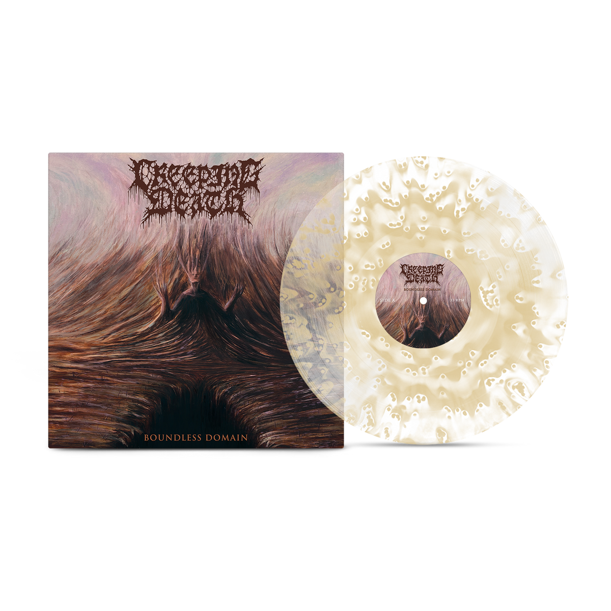 CREEPING DEATH 'BOUNDLESS DOMAIN' LP (Clear & Tan Ghostly Vinyl)