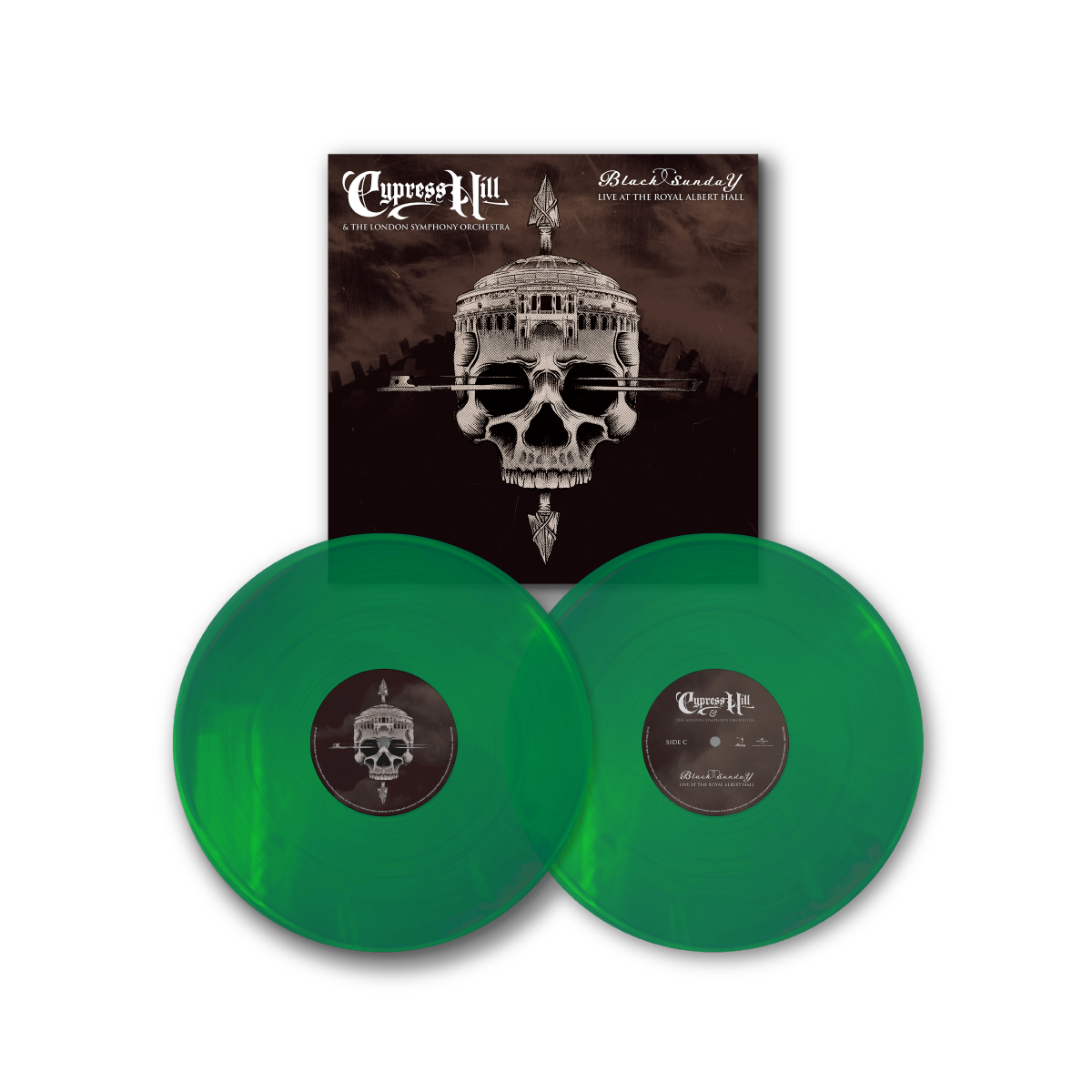 CYPRESS HILL: BLACK SUNDAY GRAPHIC NOVEL - SIGNED PLATINUM EDITION + 'CYPRESS HILL' LP & 'THE LONDON SYMPHONY ORCHESTRA: LIVE AT ROYAL ALBERT HALL' LP - LTD. - TRANSLUCENT GREEN