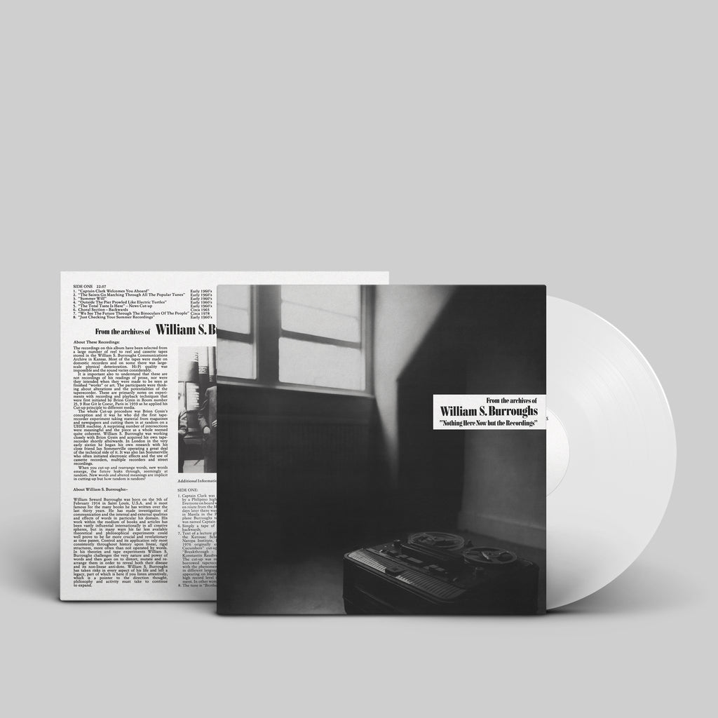 WILLIAM S. BURROUGHS 'NOTHING HERE NOW BUT THE RECORDINGS' LP - WHITE