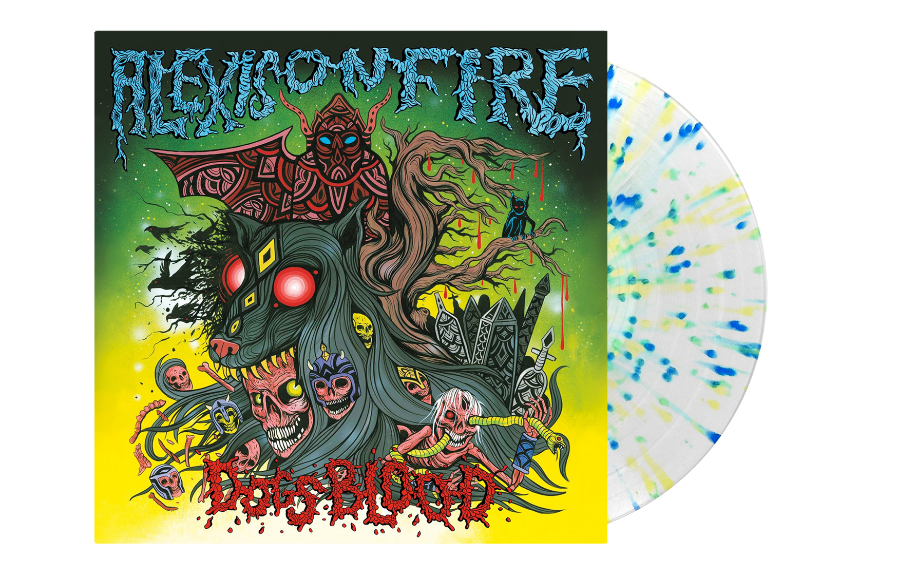 ALEXISONFIRE ‘DOGS BLOOD’ EP - EXCLUSIVE - LTD. 300 - CLEAR/SPRING GREEN/SKY BLUE/CANARY/SPLATTER