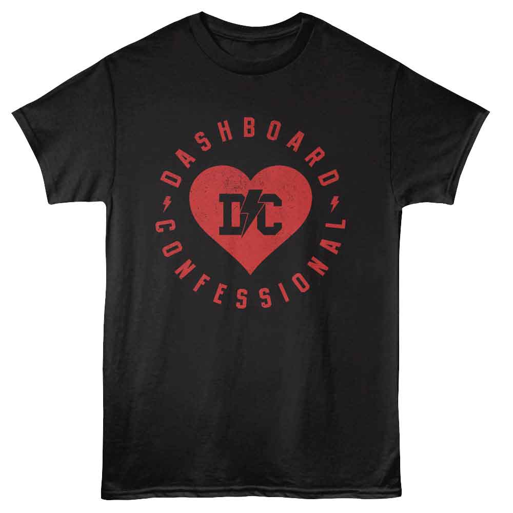 DASHBOARD CONFESSIONAL - LIGHTNING BOLT HEART SHIRT