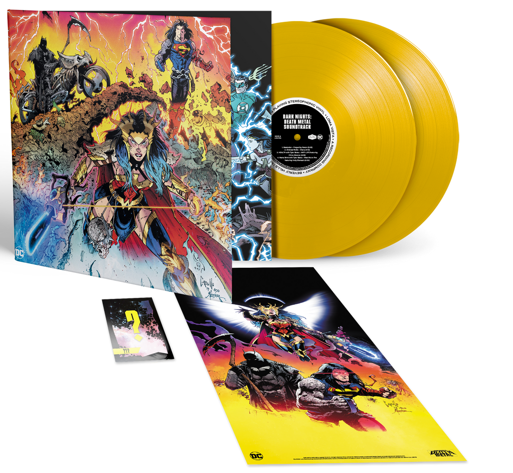 DC DARK NIGHTS: DEATH METAL SOUNTRACK 2LP BUNDLE (Red or Yellow Vinyl, Limited to 500 Each)